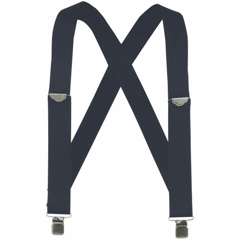 Welch Men's Big & Tall Elastic Clip-End 2 inch Work Suspenders - Black