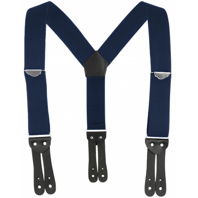 'Y' Back Work Suspenders by Welch, Navy