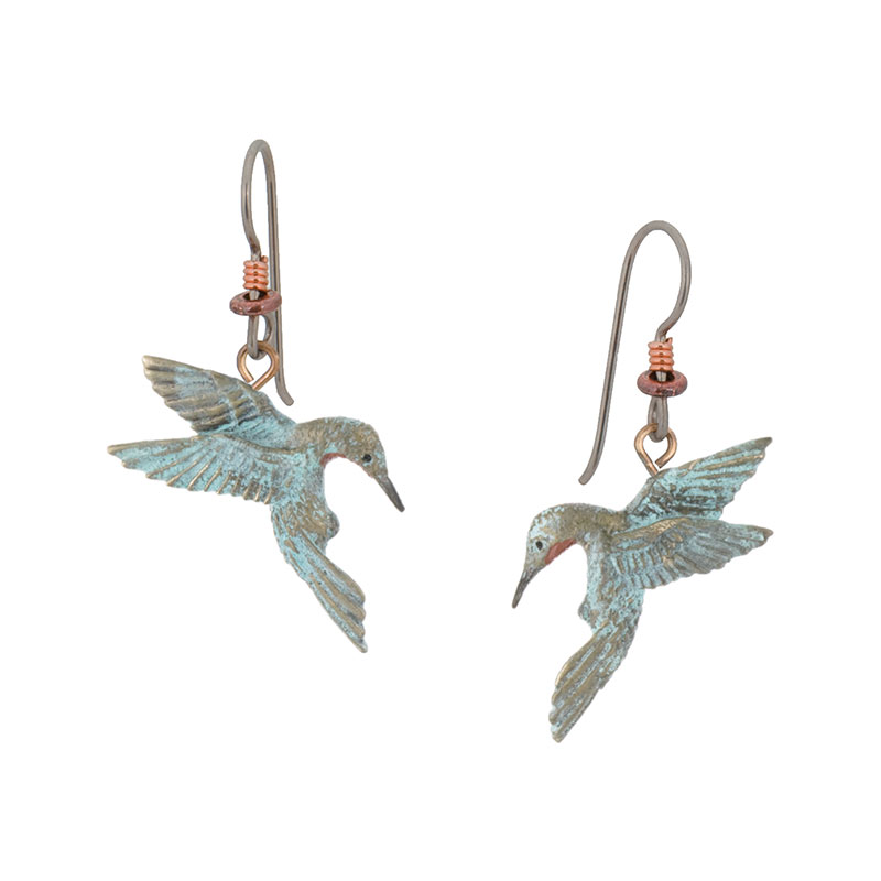 Hummingbird Heart Earrings