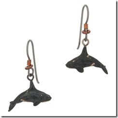 Orca Earrings, Fishhook